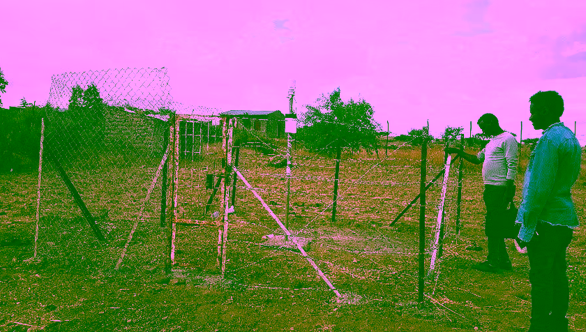 Installation of field equipment at Zamra catchment, Ethiopia